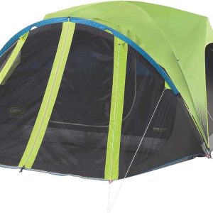 Coleman Carlsbad Dark Room Camping Tent with Screened Porch, 4/6 Person Tent Blocks 90% of Sunlight and Keeps Inside Cool, Weatherproof Tent with Easy Setup and Screened-In Porch
